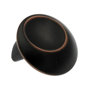 10 Pack Hickory Hardware Metropolis 1 1/4" Oil Rubbed Bronze Highlighted Round Cabinet Knob PA0212-OBH