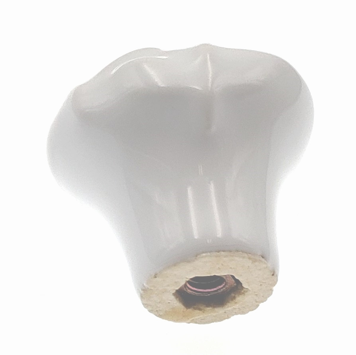 10 Pack Hickory English Cozy PA0316-W White Porcelain 1 3/8" Cabinet Knob Pulls