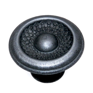 Hickory Gladstone 1 1/4" Satin Pewter Antique Transitional Round Cabinet Knob PA1117-SPA