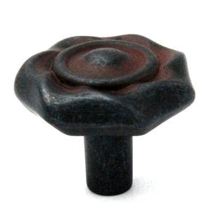 Hickory Hardware Charleston Blacksmith Rustic Iron 1 1/4" Cabinet Knob Pull PA1312-RI