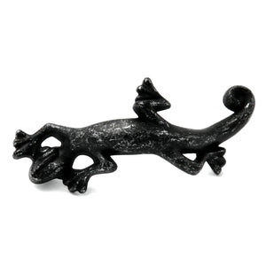 Pewter lizard shaped cabinet handle from the Rain Forest collection.