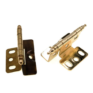 Amerock Polished Brass Full Inset Hinge 3/4" Full Wrap Minaret Tip PK3175TM-PB