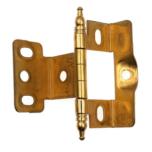 Amerock Solid Brass Full Inset Hinge 3/4" Full Wrap Minaret Tip PK3175TM-SB