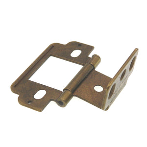 Amerock Burnished Brass Full Inset Partial Wrap Hinge 3/4" Thick Door PK3180T-BB