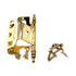 Amerock Polished Brass Inset Cabinet Hinge Partial Wrap, Minaret Tip PK3180TMPB