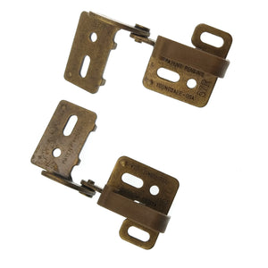 2 Pair Youngdale #57 Mighty Mite Cabinet Hinges 1/4" Overlay Antique Brass