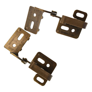 2 Pair Youngdale #59 Mighty Mite Brass Cabinet Hinges 1/4" Overlay Thick Door
