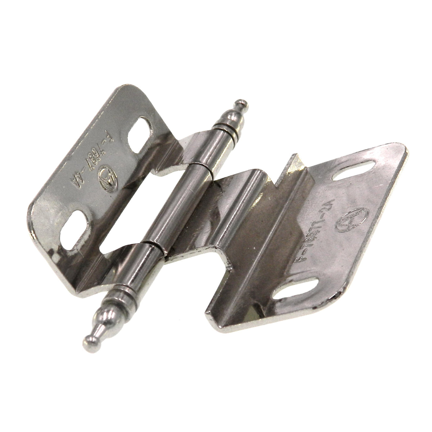 12-Pair Brushed Nickel Self-Closing Cabinet Hinges – 3/8 Inset, Iron