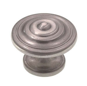 Liberty Contempo 1 3/8" Concentric Button Cabinet Knob Satin Nickel PN0407-SN