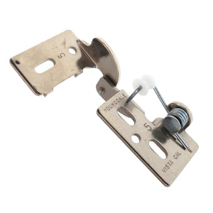 Pair Youngdale #5 Knife-Pivot Cabinet Hinges 1/4" Overlay Nickel 5/8" Thick Door