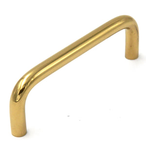 Keeler Polished Brass Cabinet or Drawer  3 1/2"cc Wire Pull Handle PW354-3