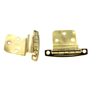 Pair National Lock Medalist Bright Brass 3/8" Inset Cabinet Hinges R390-3