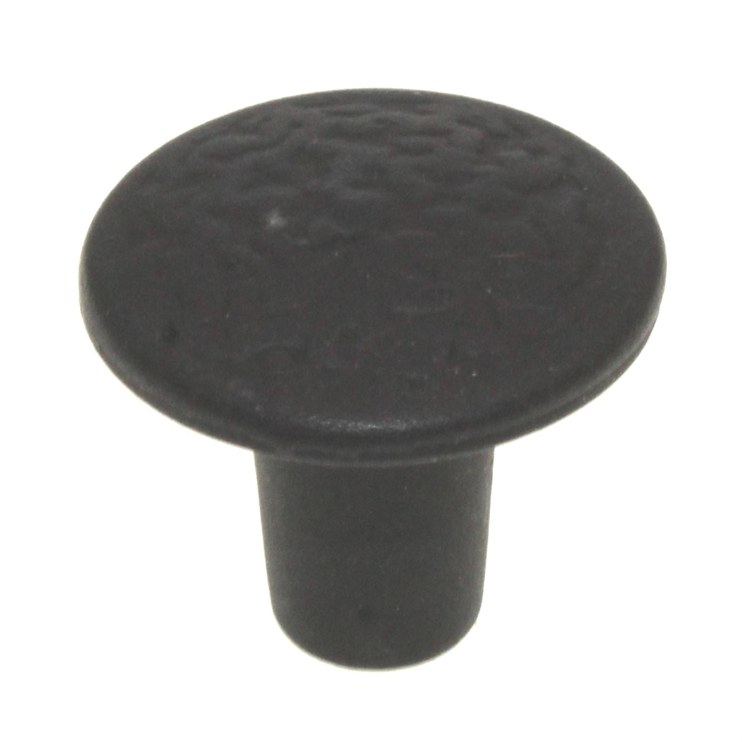 Acorn Manufacturing Rough Small 1" Hammered Cabinet Knob Matte Black RPFBP