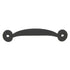 Acorn Mfg Forged Iron Cabinet Double Bean Pull 3 1/2" Ctr. Matte Black RPWBP