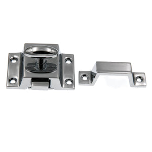 Cliffside SBCL-PC Solid Brass Knob Style Cabinet Latch in Polished Chrome