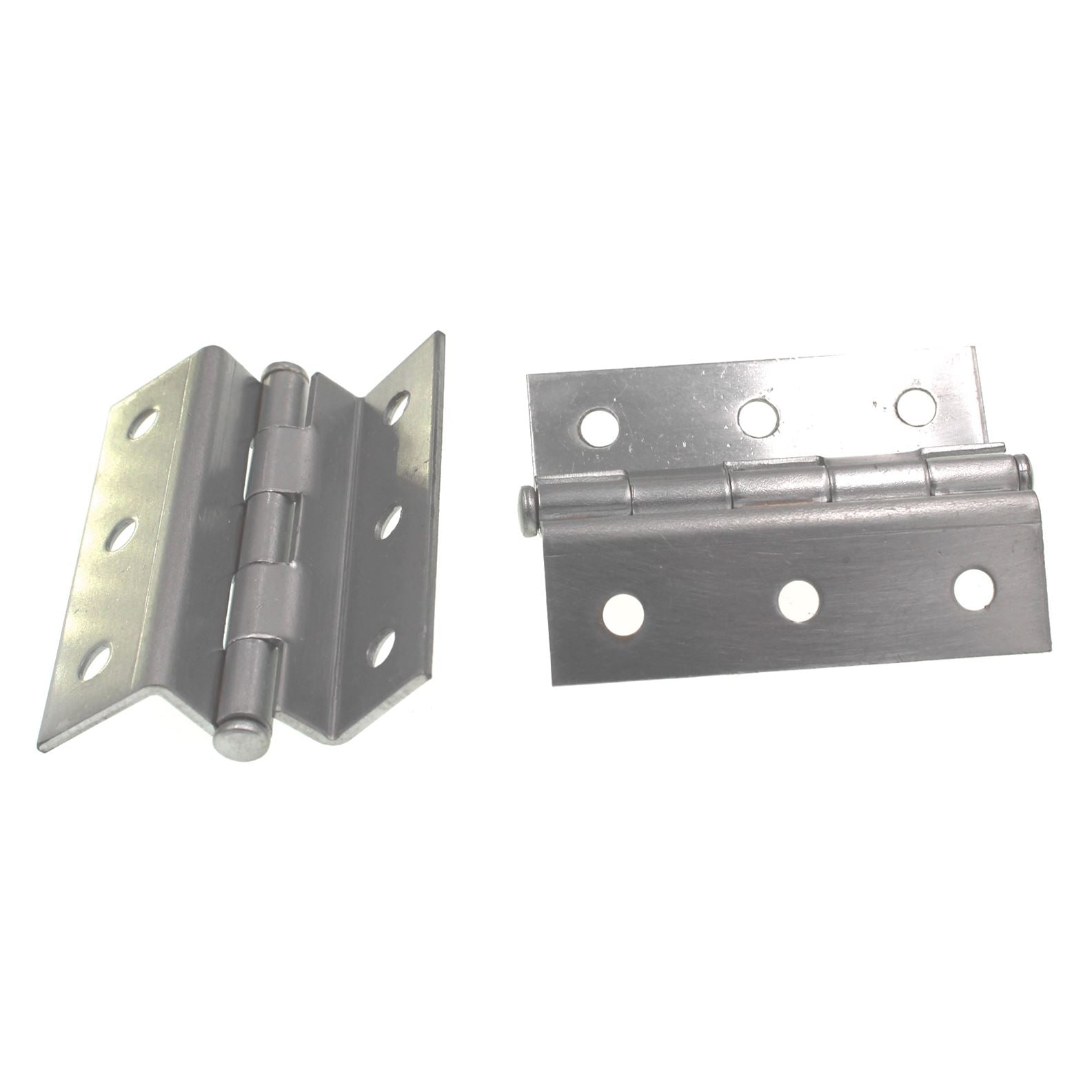 Pair Lawrence Satin Chrome Full Inset Cabinet Hinges For 1/4" Door SC1228-A-DCHR