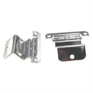 Pair Lawrence Brothers 3/4" Full Inset Cabinet Hinges Chrome SC1236-CHR-3-4
