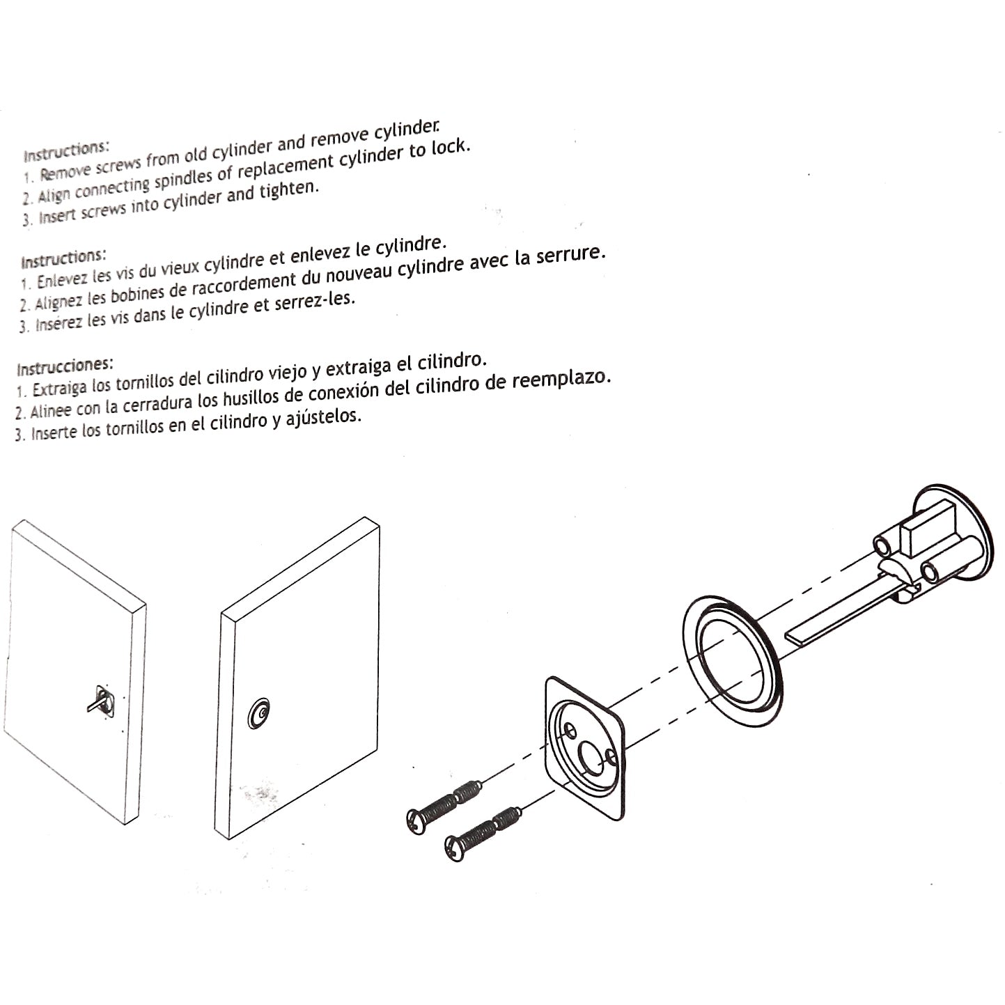 Cilindro de cerradura de puerta con borde de 5 pines Warwick, latón pulido SH1026PB