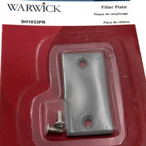 Warwick 2 1/4" x 1 1/8" Door Hole Cover Filler Plate Prime Coat Gray SH1033PR