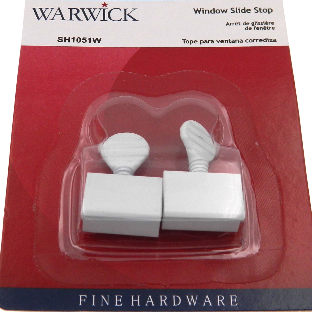 Set of Warwick Thumbscrew Window or Sliding Door Slide Stop Locks, White SH1051W