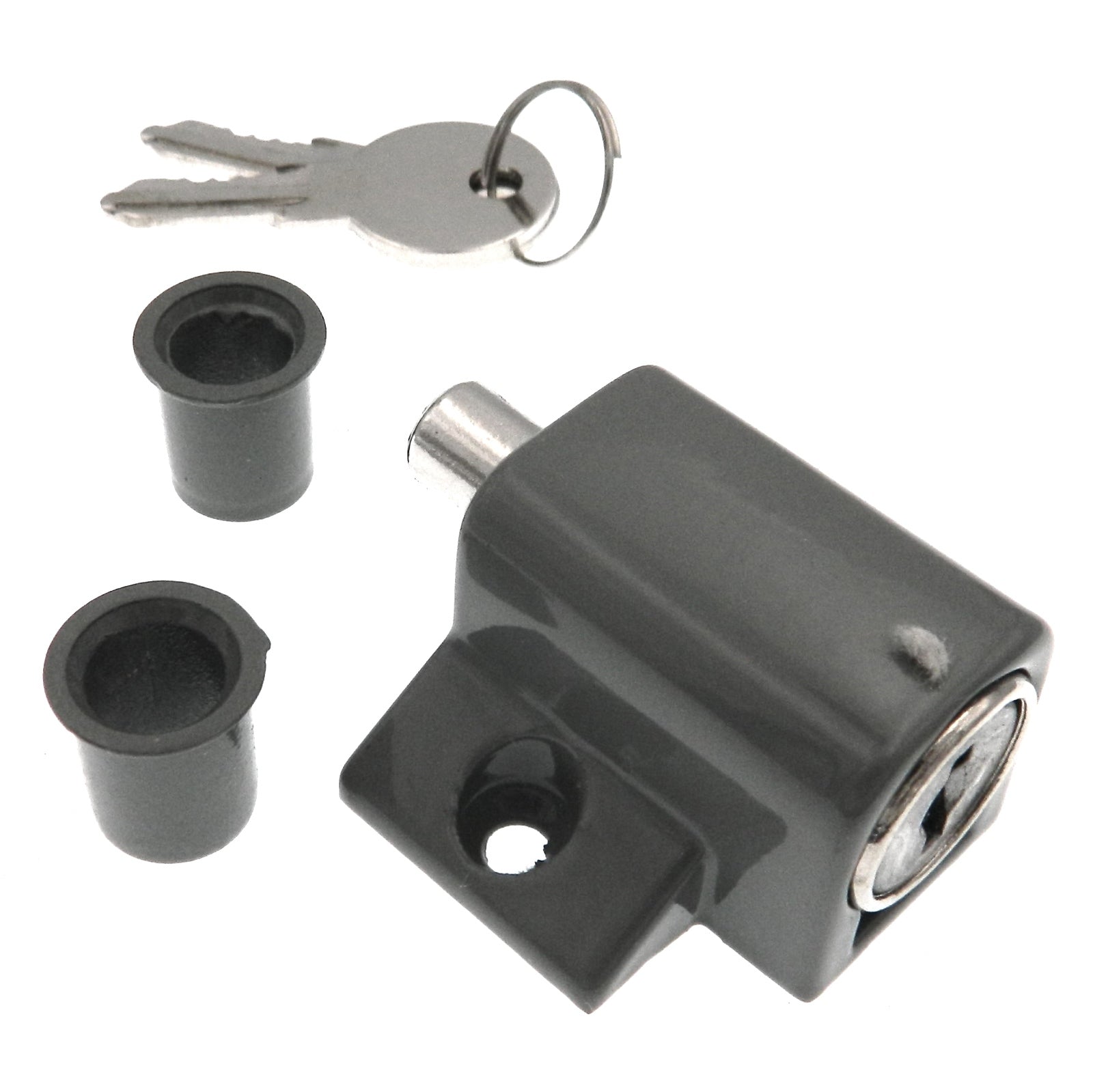 Warwick Sliding Patio Door Lock Bolt Keyed Door Lock, Gray SH1055GR