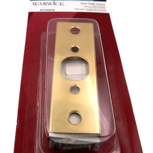 Warwick Protector de borde de puerta reforzador para puerta de 1 3/8", latón pulido SH1068PB