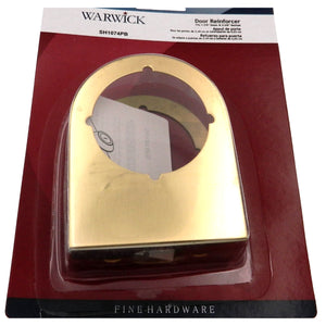 Warwick 1 3/8" Door Edge Guard Reinforcer 2 3/8" Backset Polished Brass SH1074PB