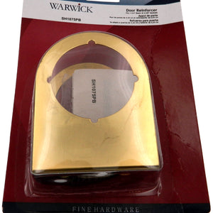 Warwick 1 3/4" puerta borde protector refuerzo 2 3/8" respaldo latón pulido SH1075PB