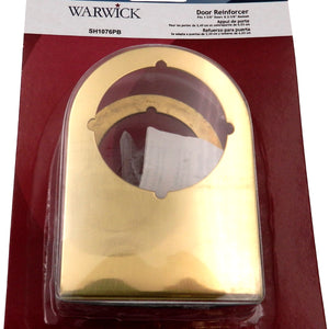 Warwick 1 3/4" refuerzo protector de borde de puerta 2 3/4" respaldo latón pulido SH1076PB