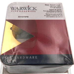 Warwick 1 3/4" refuerzo protector de borde de puerta 2 3/8" respaldo latón pulido SH1079PB