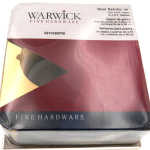Warwick 1 3/4" refuerzo protector de borde de puerta 2 3/4" respaldo latón pulido SH1080PB