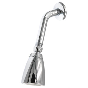 Chrome Shower Head with Arm and Flange, Ball Joint, 2.5 GPM, ASME a112.18.1M
