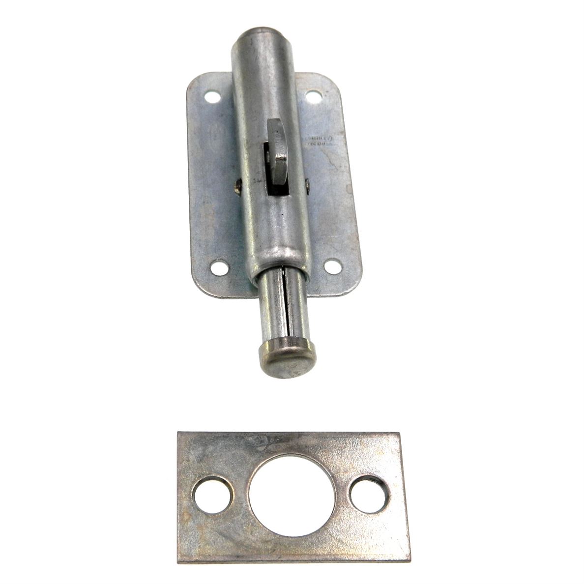 Stanley SP1056-2C Cerradura de puerta con perno de pie de 3 pulgadas, bloqueo y liberación con pie