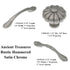 10 Pack of Ancient Treasures Rustic Hammered C025SAT Satin Chrome 3"cc Arch Pull