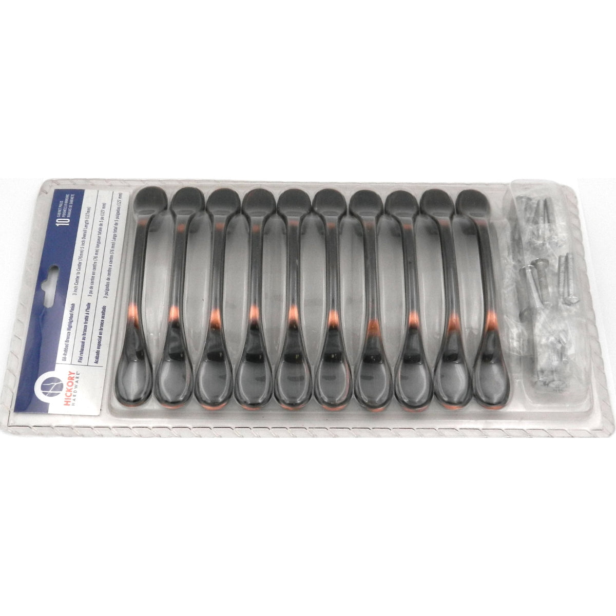Hickory Conquest VP14444-OBH - Gabinete resaltado de bronce aceitado con mango de 3.0 in, 10 unidades