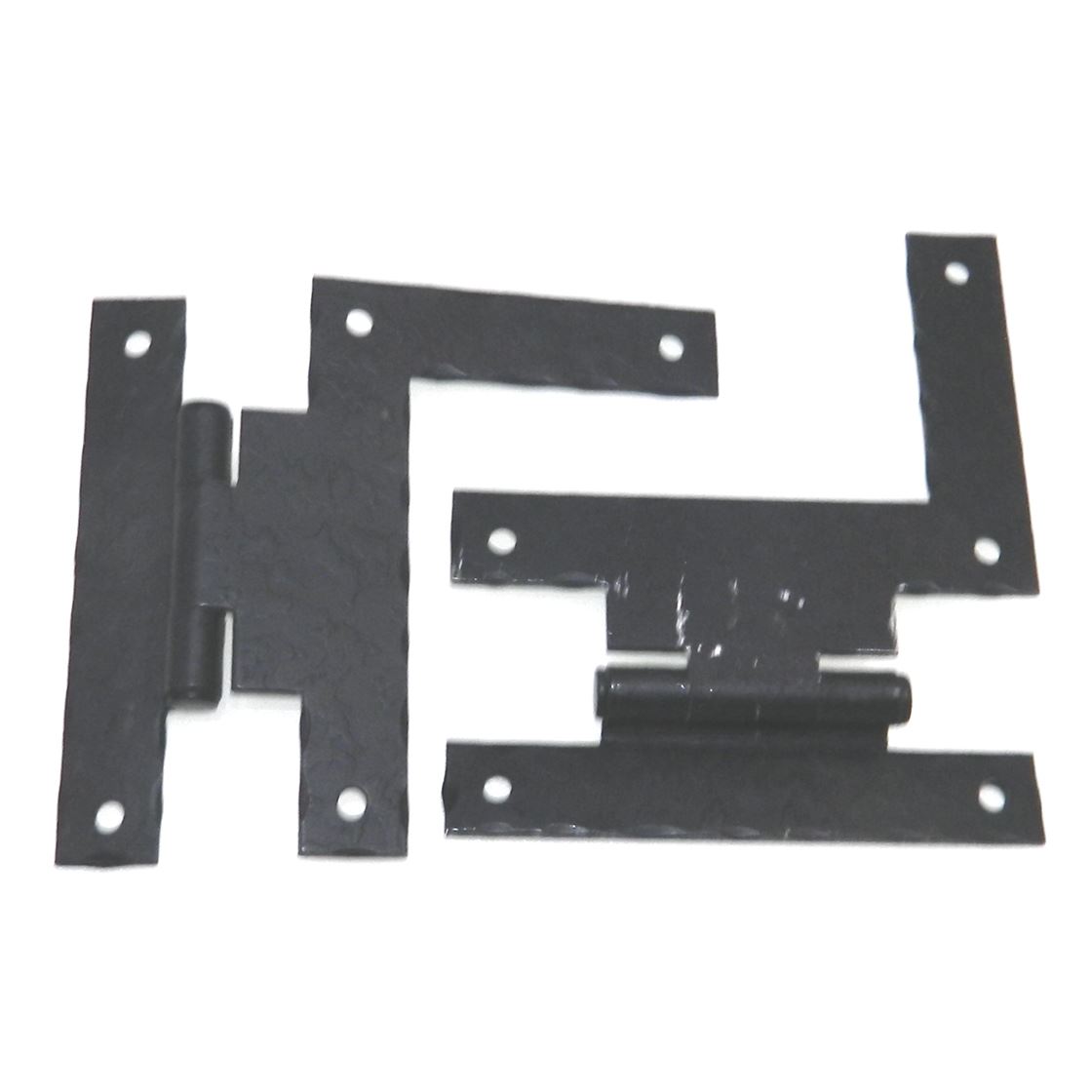 Pair Stanley Square Hammered Colonial Black 3/8" Offset "HL" Hinges W858-3-8-J1