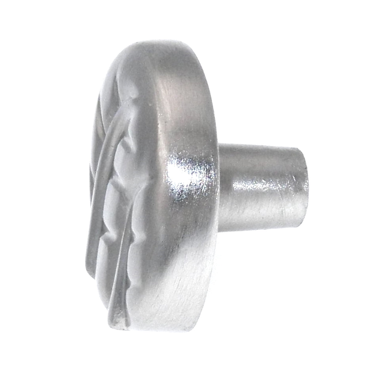 Pack of 30 WH101-SN Satin Nickel 1 1/4" Round Leaf-Design Cabinet Knob Pulls