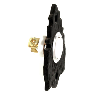 Acorn Mfg Forged Iron Warwick Door Button 2 3/8" Door Bell Matte Black WMKBP
